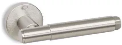 Πόμολο Εξώπορτας Convex 1735RAYS05S05 Αμφίπλευρο Ροζέτα Ματ Φινίρισμα Ασημί