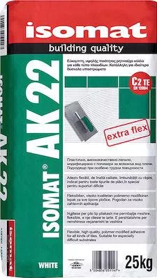Κόλλα Πλακιδίων Isomat AK-22 5kg Λευκό