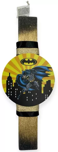 Πασχαλινή Λαμπάδα Papell Αρωματική Χειροποίητη Πλακέ Batman Στρόγγυλη Παράσταση