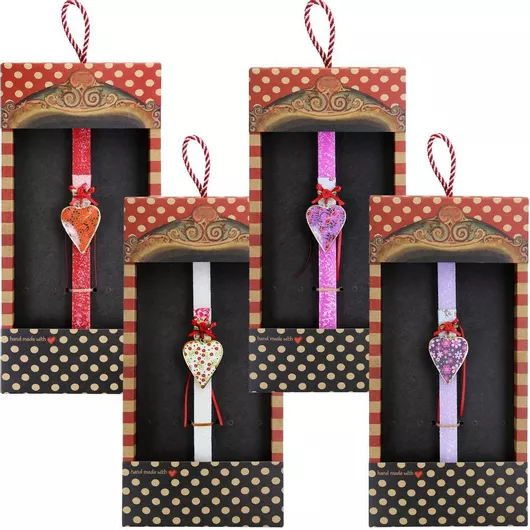 Πασχαλινή Λαμπάδα Synchronia LA22052 Καρδιά Φλοράλ