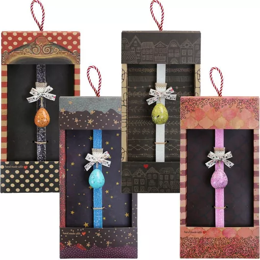 Πασχαλινή Λαμπάδα Synchronia LA24043 Αυγό Πιτσιλωτό