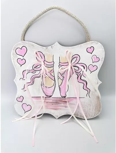 Πασχαλινή Λαμπάδα Riniotis Ξύλινη Ταμπέλα με Ζωγραφική Πουέντ