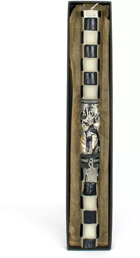 Πασχαλινή Λαμπάδα Bookstop 5207213240697ΜΑΥ Στρογγυλή Σκακιέρα Μουσικός Μαύρο