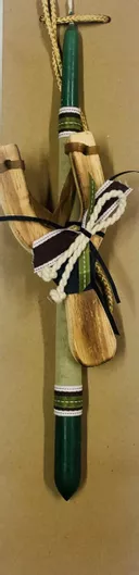 Πασχαλινή Λαμπάδα Σφεντόνα Πράσινο