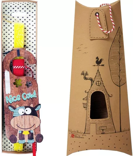 Πασχαλινή Λαμπάδα Ταμπέλα Πόρτας Αγελάδα