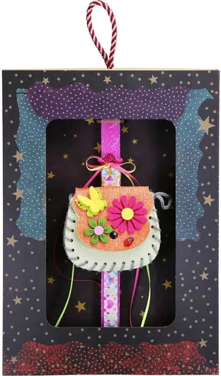 Πασχαλινή Λαμπάδα Τσαντάκι Λουλούδια Φούξια