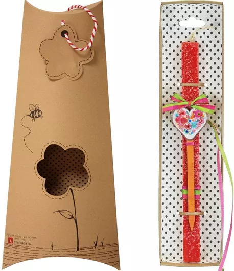 Πασχαλινή Λαμπάδα Φουρκέτα Καρδιά