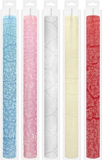 Πασχαλινή Λαμπάδα 932111 Στρογγυλή Ματ Ανάγλυφη Τυχαία Επιλογή Χρώματος