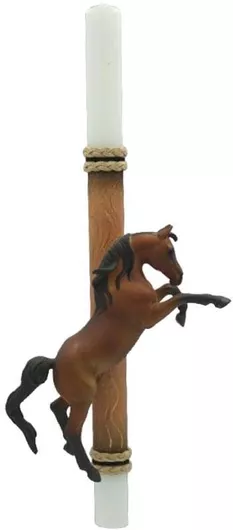 Πασχαλινή Λαμπάδα Χειροποίητη Άλογο