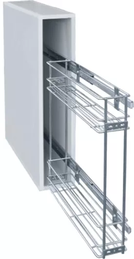 Μπουκαλοθήκη Μεταλλική με Πλαϊνό Οδηγό για Ερμάριο 30cm