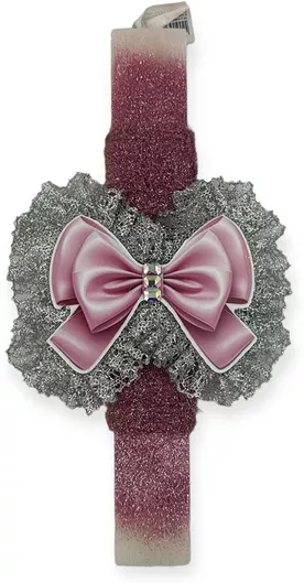 Πασχαλινή Λαμπάδα Papell Αρωματική Χειροποίητη Πλακέ Φιόγκος με Στρας