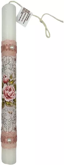 Πασχαλινή Λαμπάδα Dreamlight Τριαντάφυλλο Καγκελάκια