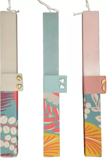 Πασχαλινή Λαμπάδα Vretti Vretta VR-24-EC-F2 Πλακέ Φλοράλ Πλακέ με Σκουλαρίκια