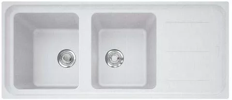 Νεροχύτης Franke 3141932100 Ένθετος 116x50x22cm Συνθετικός Γρανίτης Polar White Λευκό