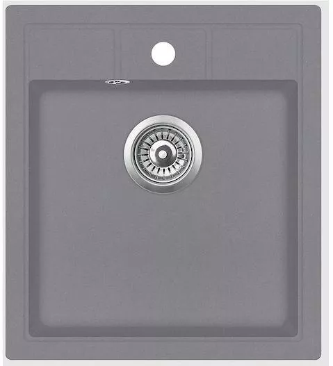 Νεροχύτης Helika SN100-202 Ένθετος 46x51.5cm Συνθετικός Γρανίτης Γκρι