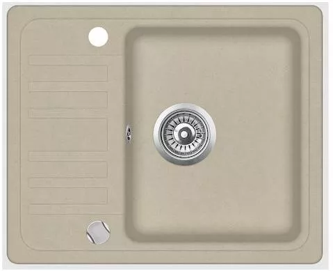 Νεροχύτης Helika SQ102-111 Ένθετος 57.5x46cm Συνθετικός Γρανίτης Μπεζ