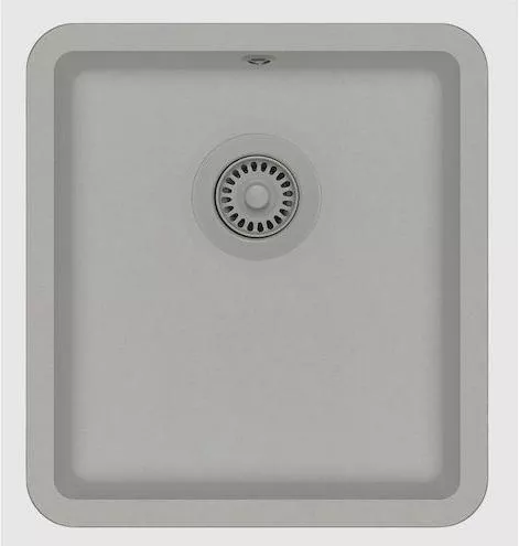 Νεροχύτης Helika SQA101-220 Υποκαθήμενος 42x46cm Συνθετικός Γρανίτης Γκρι