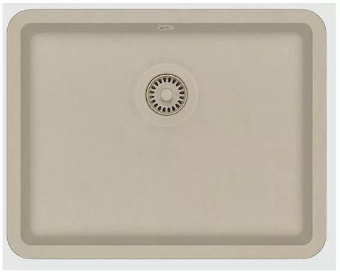 Νεροχύτης Helika SQA102-111 Υποκαθήμενος 58.5x46cm Συνθετικός Γρανίτης Μπεζ