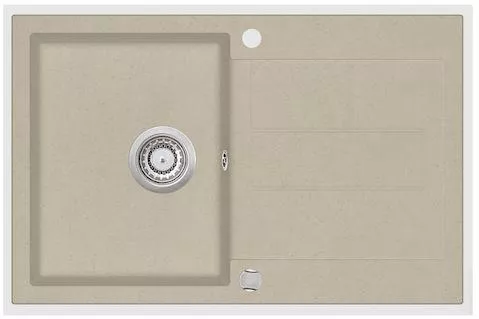 Νεροχύτης Helika SQT101-111AW Ένθετος 78x50cm Συνθετικός Γρανίτης Μπεζ