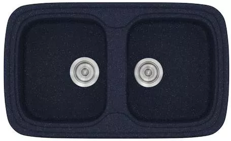 Νεροχύτης Sanitec 312 Ένθετος 82x50x18cm Συνθετικός Γρανίτης Μπλε