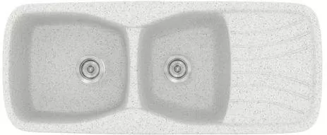 Νεροχύτης Sanitec 311 Ένθετος 120x51x22cm Συνθετικός Γρανίτης Λευκό
