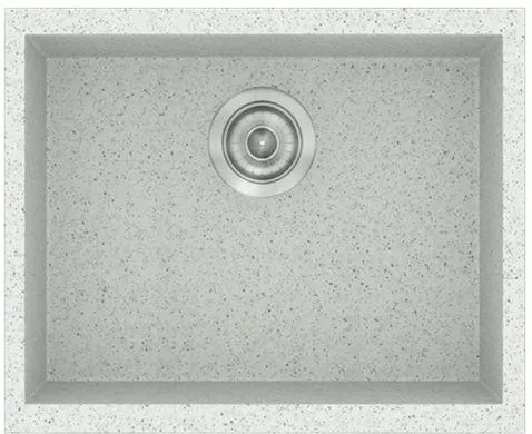 Νεροχύτης Sanitec 341 Ένθετος 40x50x20cm Συνθετικός Γρανίτης Λευκό