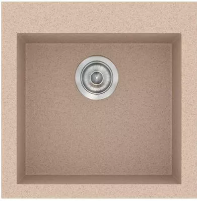 Νεροχύτης Sanitec 339 Ένθετος 50x50x19cm Συνθετικός Γρανίτης Μπεζ
