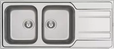 Νεροχύτης Pyramis Zeda Extra Inox Σατινέ Ένθετος 116x50cm