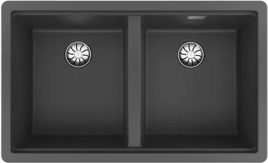 Νεροχύτης Teka Radea R10 2B 750 M-TG Ένθετος Γρανιτένιος Dark Grey 75x45.6cm