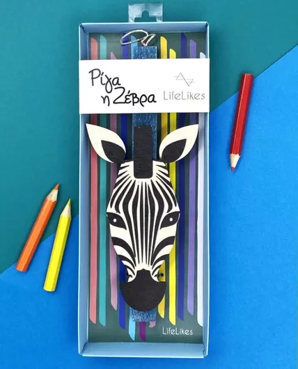 Πασχαλινή Λαμπάδα LifeLikes Ρίγα η Ζέβρα σε Κουτί Μπλε