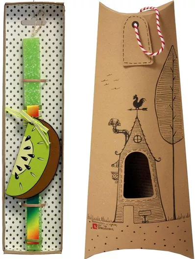 Πασχαλινή Λαμπάδα Synchronia LA20019C Φρούτο Ακτινίδιο Λαχανί