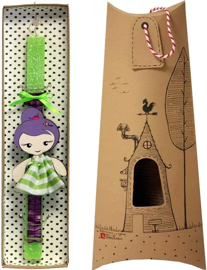 Πασχαλινή Λαμπάδα Synchronia LA20026C Κοριτσάκι Λίζα Λαχανί