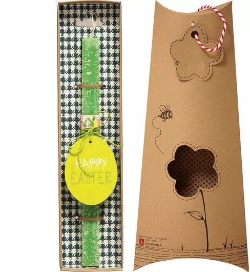 Πασχαλινή Λαμπάδα Synchronia LA20104A Αυγό Χρωματιστό Λαχανί