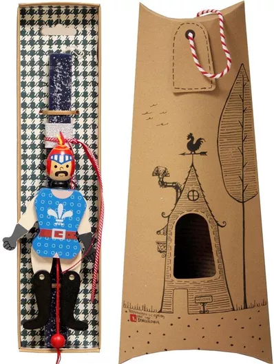 Πασχαλινή Λαμπάδα Synchronia LA20119B Στρατιώτης Μαριονέτα Μπλε