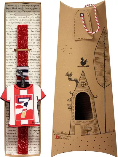 Πασχαλινή Λαμπάδα Synchronia LA20129C Φανέλα Beckham Κόκκινο