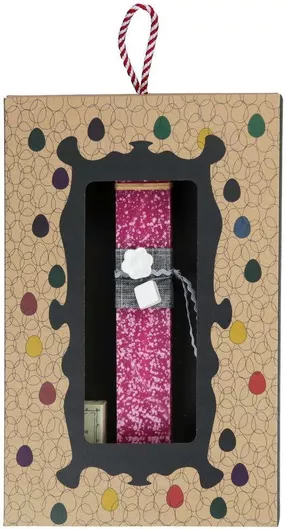 Πασχαλινή Λαμπάδα Synchronia LA21200B Πορσελάνινο Γλαστράκι Λουλούδι Φούξια