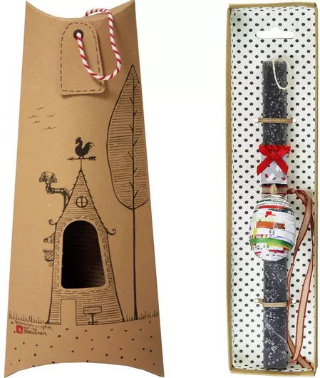 Πασχαλινή Λαμπάδα Synchronia LA23011B Αυγό Ανοιχτό Γκρι