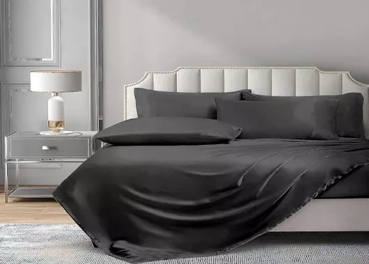 Σετ Μαξιλαροθήκες MayHome Βαμβακοσατέν με Φάσα 50x70cm Μονόχρωμες Γκρι