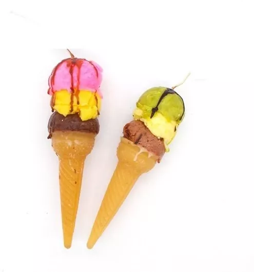 Πασχαλινή Λαμπάδα Χειροποίητη Παγωτό Χωνάκι Τυχαία Επιλογή Χρώματος