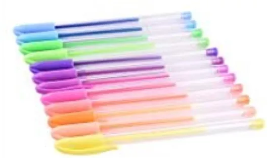 Στυλό Gel 1mm Πολύχρωμο με Πολύχρωμο Μελάνι 12τμχ