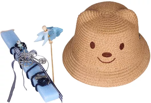 Πασχαλινή Λαμπάδα Katsenis pasx93 με Καπέλο Παιδικό One Size