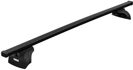 Μπάρα Οροφής Αυτοκινήτου Thule Μεταλλικές 118cm Σετ με Πόδια & Κλειδαριά Ασημί