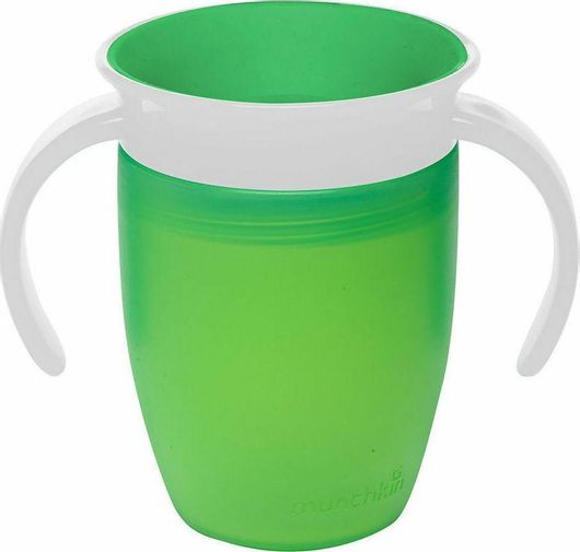 Παιδικό Ποτηράκι Munchkin Miracle 360° Πλαστικό 207ml για 6+ Μηνών Πράσινο