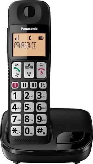 Panasonic KX-TGE310 Ασύρματο Τηλέφωνο με Ελληνικό Μενού Μαύρο