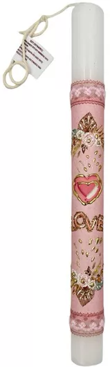 Πασχαλινή Λαμπάδα Dreamlight Love Καρδιά Λευκό