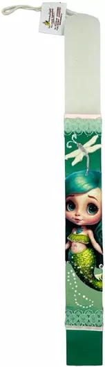 Πασχαλινή Λαμπάδα Dreamlight Γοργόνα Στάμπα Λιβελούλα Λευκό