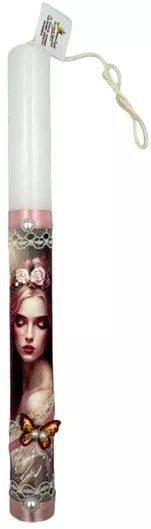 Πασχαλινή Λαμπάδα Dreamlight Κοπέλα Πεταλούδα Λευκό