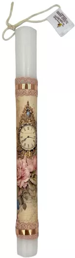 Πασχαλινή Λαμπάδα Dreamlight Ρολόι Τριαντάφυλλο Λευκό
