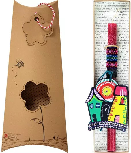 Πασχαλινή Λαμπάδα Synchronia Dream House Κόκκινο