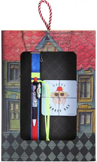 Πασχαλινή Λαμπάδα Synchronia Friends Σετ με Στυλό & Σουβέρ Turkey Day Μπλε